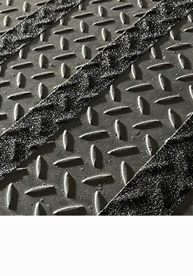 Aluminum foil anti-slip tape on a diamond plate surface