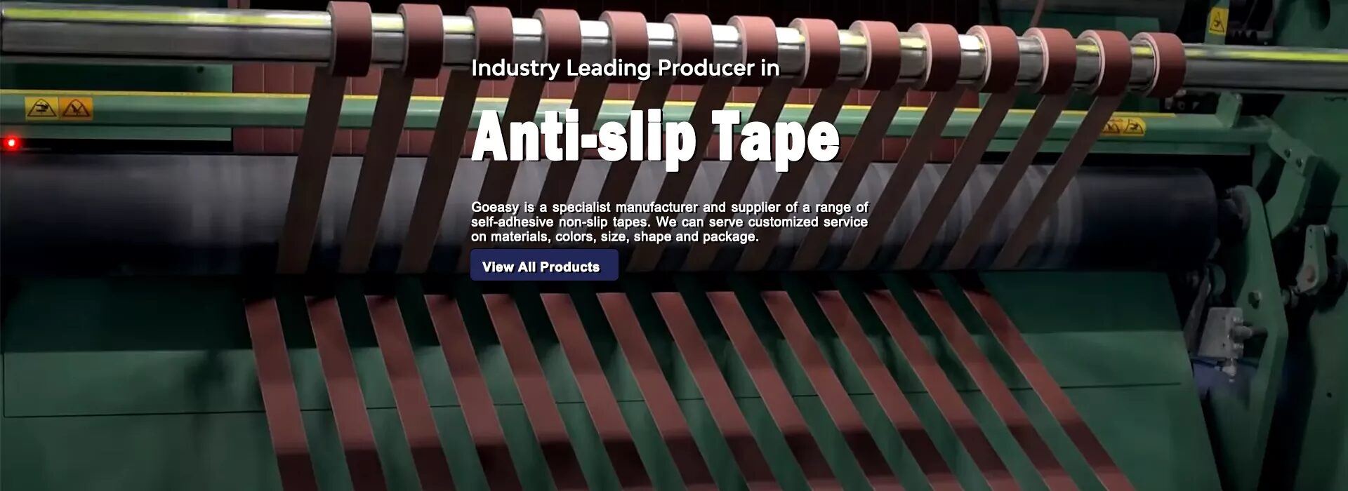Industry leading producer in anti-slip tape: Goeasy manufactures self-adhesive non-slip tapes with customized materials, colors, sizes, shapes and packaging
