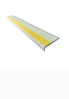 Glow in the dark aluminum stair nosing
