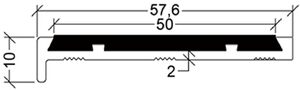 H-024 Stair Nosing with Carborundum Infill – Model