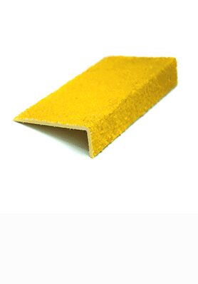 Yellow fiberglass anti-slip stair cover